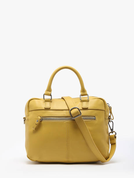 Cross Body Tas Baby Macy Leder Nat et nin Geel vintage BABYMACY ander zicht 4